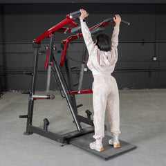 Muscle D Fitness Power Leverage V2 Viking Press Calf machine with adjustable seat and footplate for calf raises and leg presses