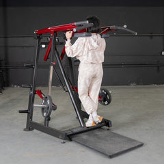 Muscle D Fitness Power Leverage V2 Viking Press Calf machine with plate-loaded design and sturdy frame for leg workout.
