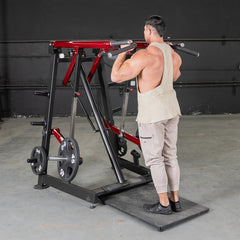 Muscle D Fitness Power Leverage V2 Viking Press Calf machine with adjustable seat and foot platform for calf raises.
