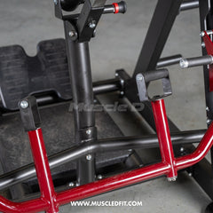 Muscle D Fitness Power Leverage V2 chest supported linear bearing row plate loaded gym equipment for back training.