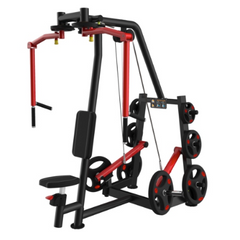Muscle D Fitness Power Leverage V2 seated pec fly and rear delt combo plate loaded gym equipment with weight storage