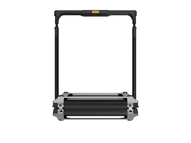 Foldable Kingsmith R3 Hybrid+ walking treadmill with digital display and compact design, suitable for home workouts.