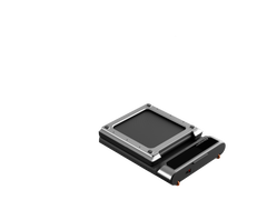 Foldable KingSmith R3 Walkingpad under desk treadmill with digital display and safety handrails, designed for compact home workouts.