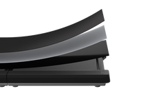 Foldable KingSmith R3 Walkingpad treadmill for under desk use, with a sleek design and digital control panel.