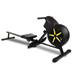 Trustymall rowing exercise machine with black resistance flywheel, ideal for home gym cardio workouts