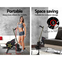 Trustymall Everfit rowing machine with black resistance flywheel and adjustable seat for home gym rowing workouts.