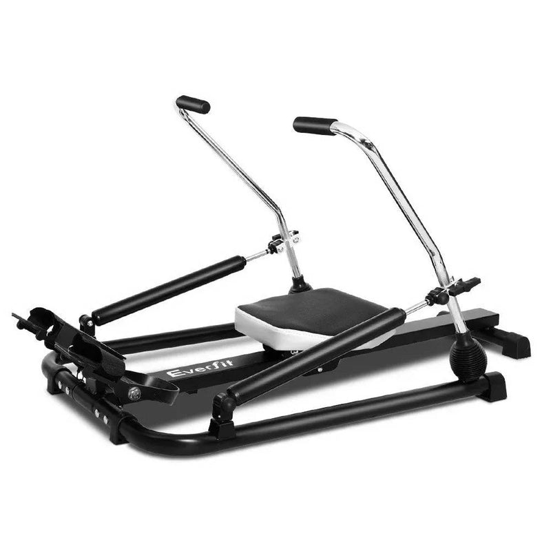 Trustymall rowing exercise machine with hydraulic resistance, featuring a sleek design for full-body fitness workouts.