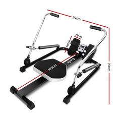 Trustymall rowing exercise machine with hydraulic resistance, featuring a sleek design for full-body cardio workouts.