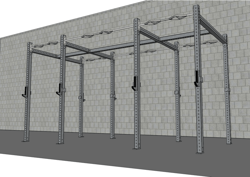TGrip Commercial 14' Rig - 3x3 Steel by Muscle D Fitness
