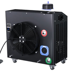 Rear view of Golden Designs Inc. DCT-SY-10-PRO Cold Plunge chiller with filter, showcasing the cold and heat therapy unit with WIFI app.
