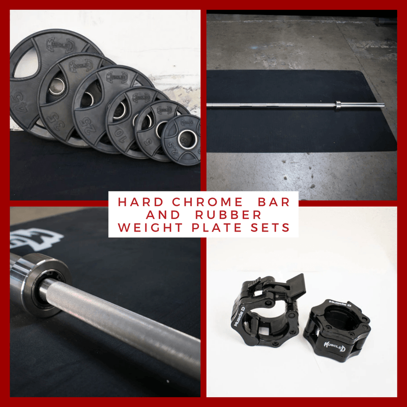 Hard Chrome Olympic Bar by Muscle D Fitness