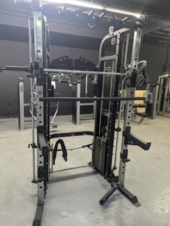 Muscle D Fitness Sweet Low Profile Multi-Rack selectorized gym equipment with multiple weight storage slots and a sleek design