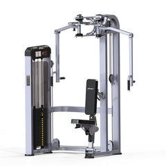 Muscle D Fitness Sweet Selectorized Pec Deck and Rear Delt Combo machine for upper body workout, featuring adjustable seat and handles.