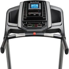 Home gym treadmill by 24 Hour Sport featuring incline, Bluetooth connectivity, and a sleek design for effective workouts.