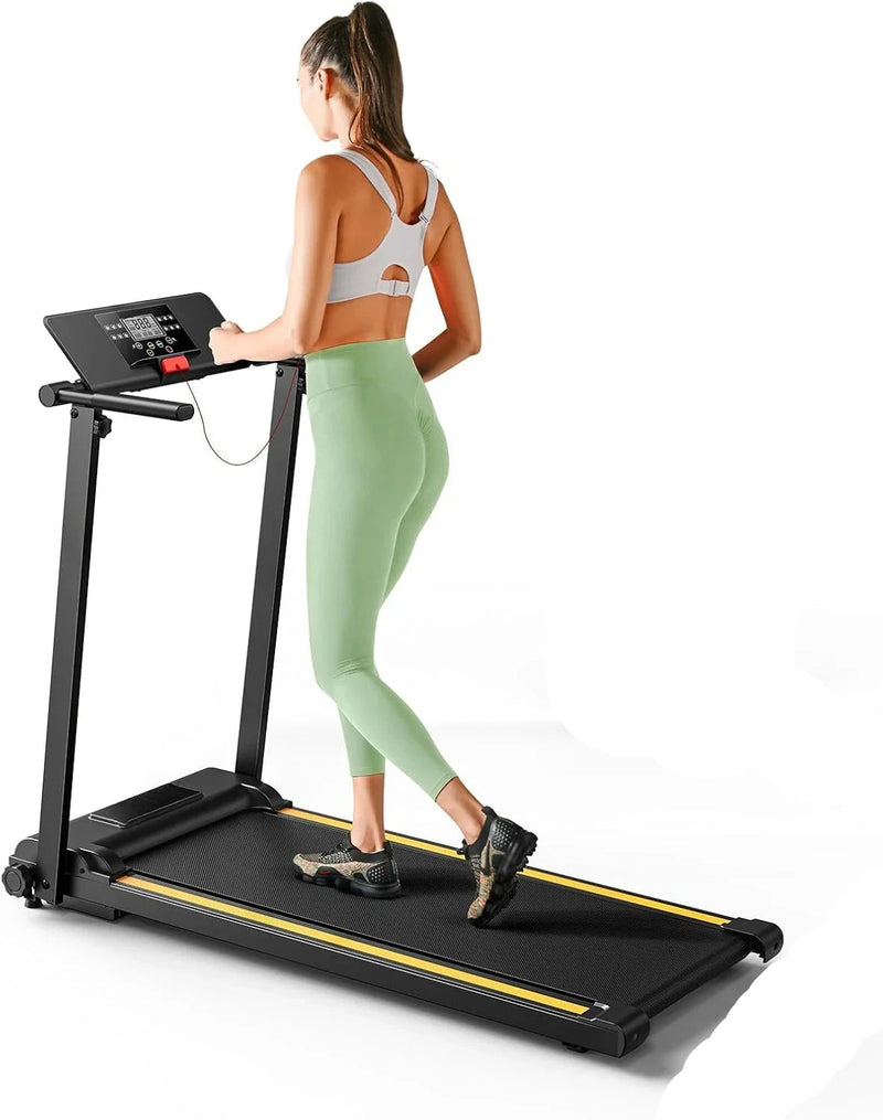Portable 24 Hour Sport mini treadmill with high-intensity interval training capabilities and 2.25HP motor for compact cardio workouts.