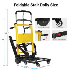 Anti Spier electric stair climber hand truck with aluminum frame, capable of heavy-duty moving furniture and logistics.