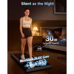 Nilent under desk treadmill by 24 Hour Sport with BLDC motor and XL walking belt, compact design for office or home use