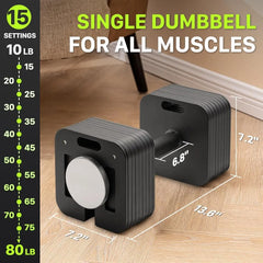 Adjustable dumbbell set by Anti Spier with multiple weight plates and handles, suitable for strength training and home workouts.