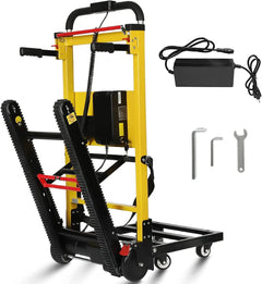 Anti Spier electric stair climber hand truck with aluminum frame, heavy-duty design, and large wheels for moving furniture and logistics.