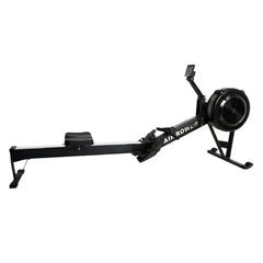 Full-body workout with 24 Hour Sport foldable water rowing machine showing water tank and adjustable handle for exercise.