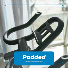 LUXHOME Smart Connect Fitness Bike for exercise, featuring adjustable seat and handlebars, digital display, and sturdy frame.