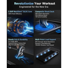 Nilent Under Desk Treadmill by 24 Hour Sport featuring BLDC core and XL belt for walking and low-impact exercise.