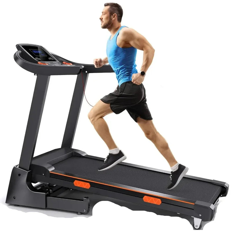 Home treadmill by 24 Hour Sport with 15% auto incline, 3.5 HP motor, wide belt for comfortable running.