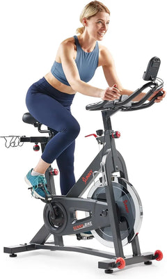 LUXHOME Health & Fitness Pro Cycling Stationary Bike with 40 LB flywheel and adjustable seat for indoor home exercise.