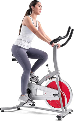 24 Hour Sport Connected Fitness Exercise Bike, showing adjustable seat, digital display, and handlebars for home cardio workouts.