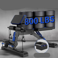 Adjustable foldable weight bench by 24 Hour Sport for home gyms, featuring padded seat and sturdy frame for versatile workouts.