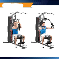 Compact 24 Hour Sport home gym equipment with versatile exercise options for full-body workouts in a small space.