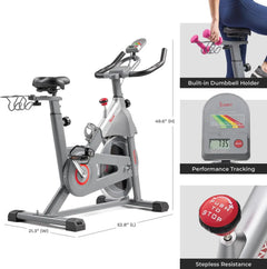 24 Hour Sport connected fitness exercise bike with adjustable seat and handlebars for home cardio workouts.