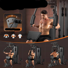 24 Hour Sport multi-function home gym weight bench with 154lbs leg press and cable exercise stations for full-body workouts.