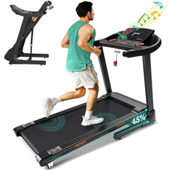 24 Hour Sport home treadmill with 15% auto incline, 3.5 HP motor, wide belt, and digital display for effective cardio workouts.