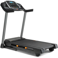 Home gym treadmill by 24 Hour Sport featuring incline, Bluetooth connectivity, and a sleek design for effective workouts.
