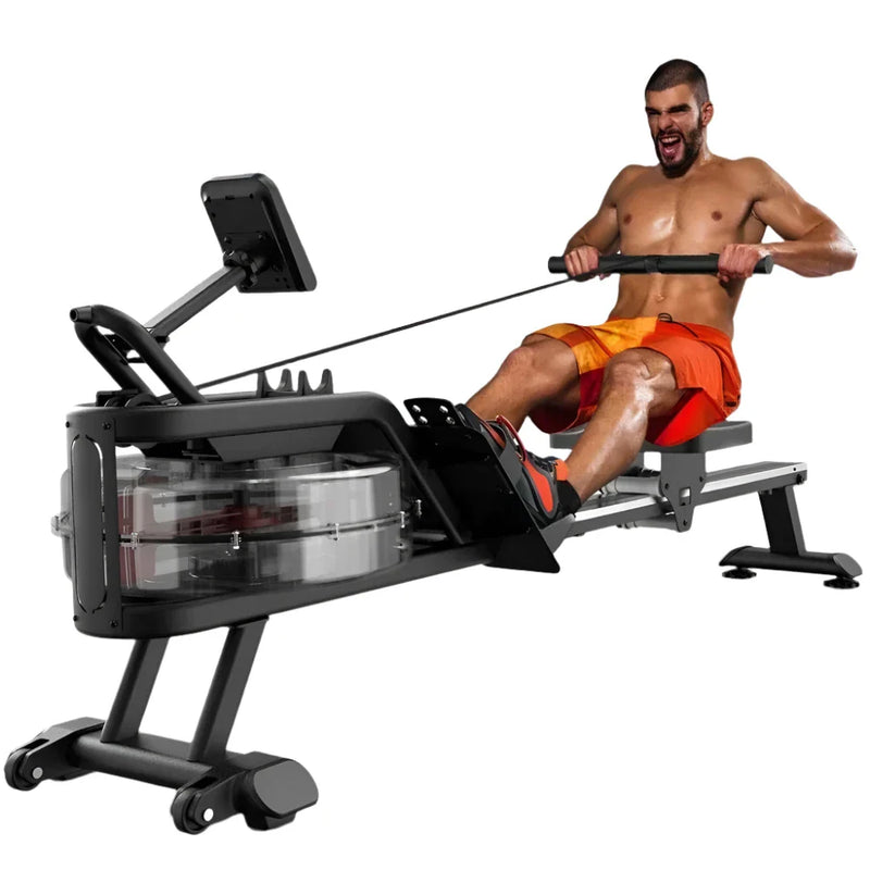 24 Hour Sport LCD rowing machine for home workouts, featuring digital display and adjustable resistance for effective exercise.