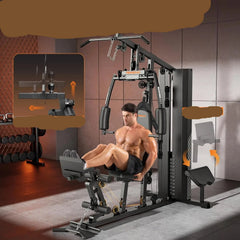 24 Hour Sport multi-function home gym weight bench with 154lbs leg press and cable exercise setup in a workout space