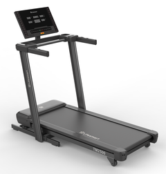 Lifesmart TM2500 PowerTouch treadmill with digital display, handrails, and running belt for home fitness workouts.