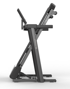 Lifesmart TM2500 PowerTouch treadmill with digital display, sturdy frame, and running belt for home cardio workouts.