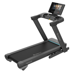 Lifesmart TM5000 PowerTouch treadmill with digital display, running belt, and control panel for home fitness exercise.
