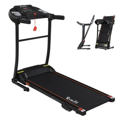 Trustymall Everfit electric treadmill with incline for home gym exercise, black tech accessory with display and control panel