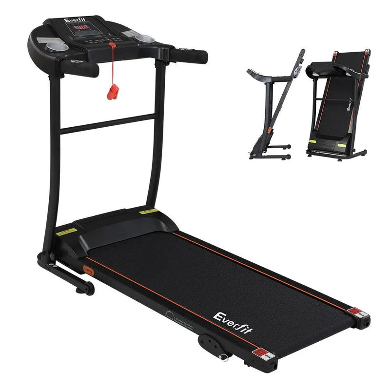 Trustymall Everfit electric treadmill with incline for home gym exercise, black tech accessory with display and control panel