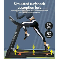 Trustymall Everfit electric treadmill with 420mm belt width and 18km/h speed, ideal for home gym exercise.