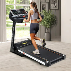 Trustymal Everfit electric treadmill with 45cm incline, running belt, and digital display for home gym fitness.