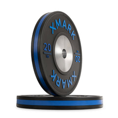 Striped Premium IWF Training Bumper Plates (KG) Pairs and Sets by XMARK