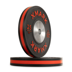 Striped Premium IWF Training Bumper Plates (KG) Pairs and Sets by XMARK