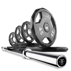 Black Diamond Olympic Weight Plates and Olympic Barbell Sets by XMARK