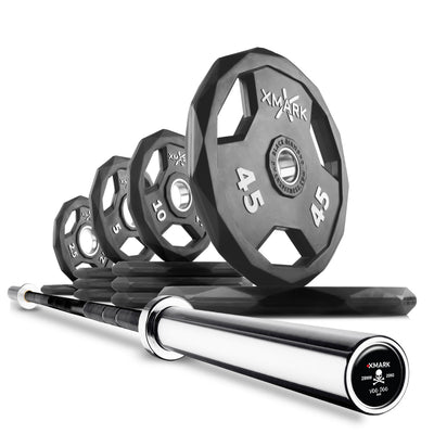 Black Diamond Olympic Weight Plates and Olympic Barbell Sets by XMARK