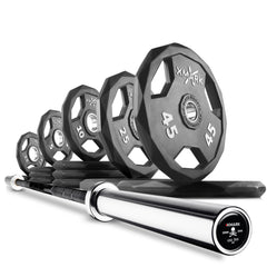 Black Diamond Olympic Weight Plates and Olympic Barbell Sets by XMARK