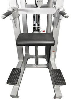 Muscle D Fitness dual function assisted chin-dip combo machine with adjustable settings, roller bearings for smooth operation.